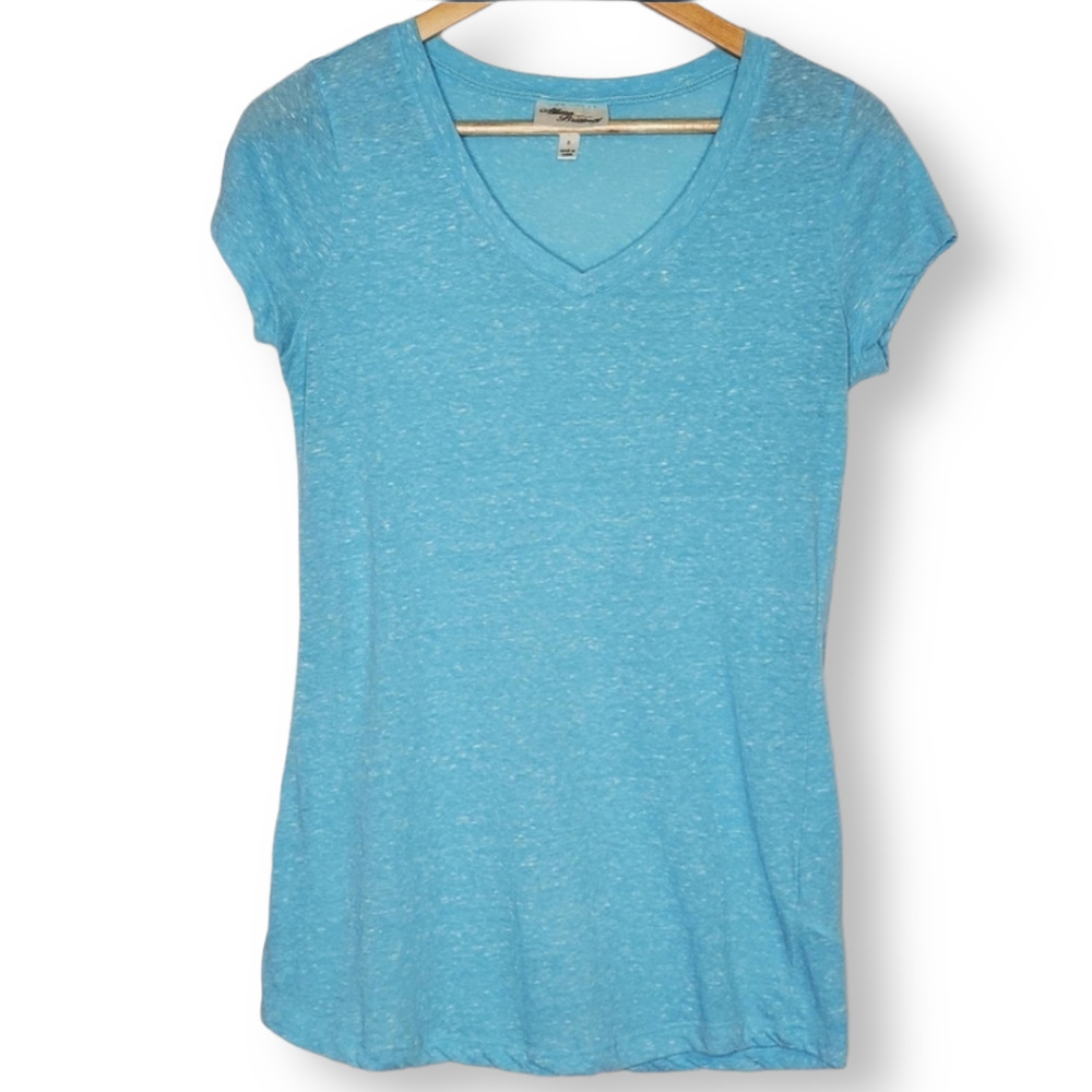 Allison Brittney V Neck Top Heathered Sz S